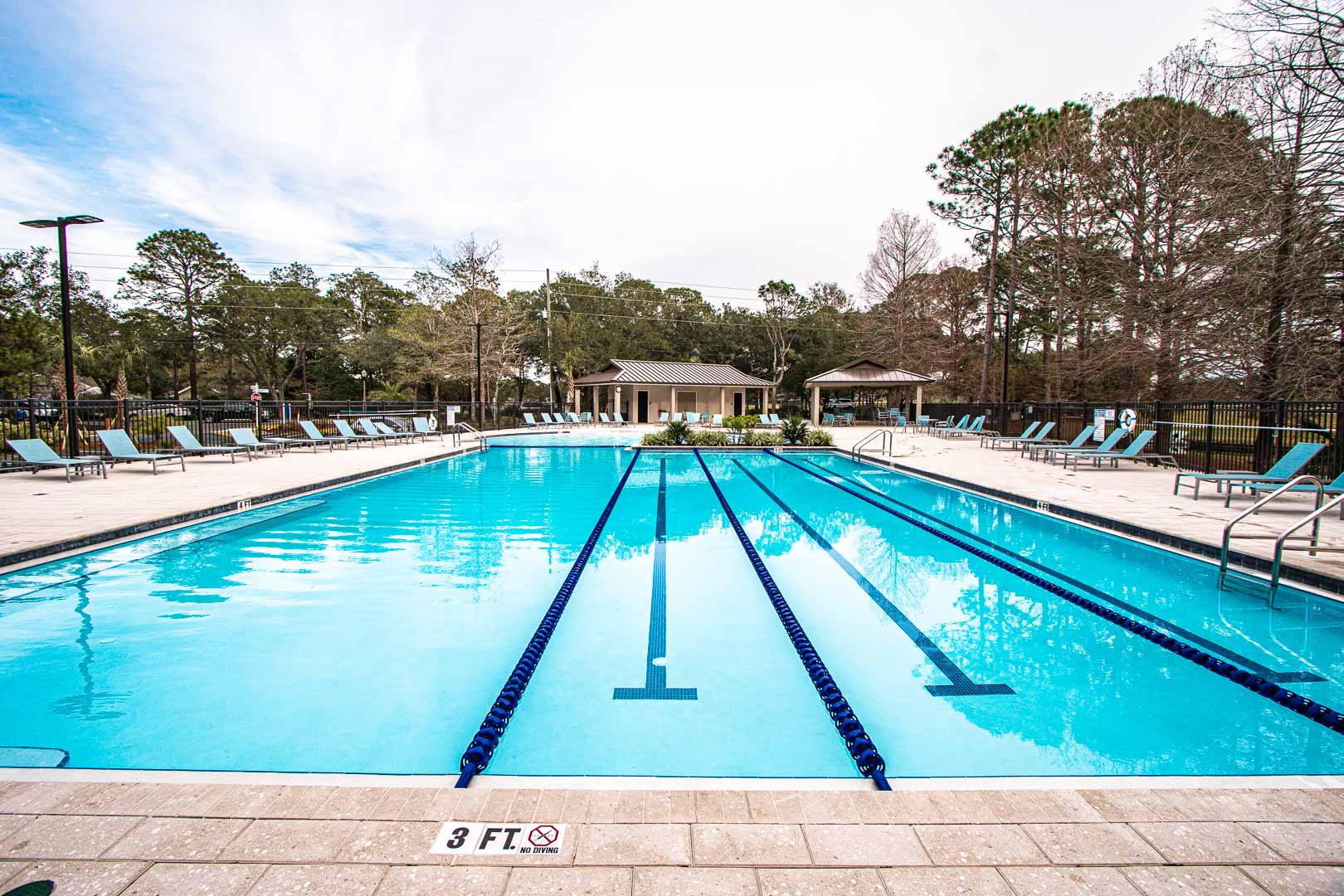 A Spacious outdoor swimming pool at VRI's Bay Club of Sandestin in Florida.